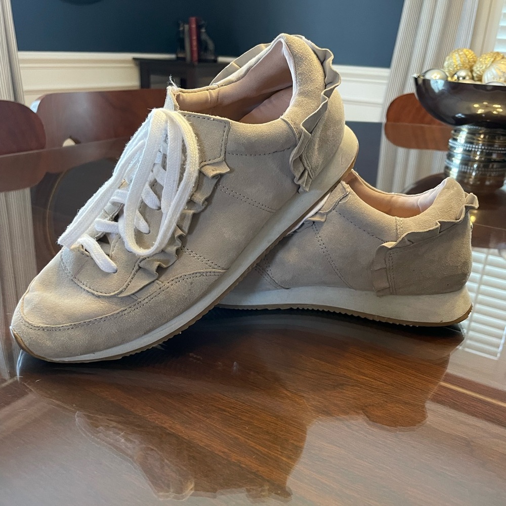 Kate Spade Fariah Suede Lace Up Ruffle Casual Sneakers Size 9